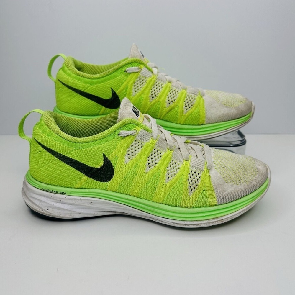 Nike Flyknit Lunar Lime and Black Sneakers